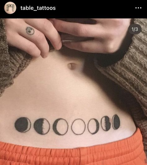 Chest Tattoo Simple, Moon Phase Tattoo, Belly Button Tattoo, Moon Phase Ring, Moon Phases Tattoo, Aries Ram, Belly Tattoo, Ring Tattoos, Collar Bone Tattoo