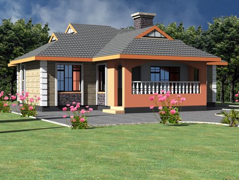 BEST House plans in Kenya 7 house plans in kenya House Designs In Kenya, 2 Bedroom House Design, 4 Bedroom House Designs, Three Bedroom House Plan, Affordable House Plans, Plans Architecture, Three Bedroom House, 4 Bedroom House Plans, House Design Pictures