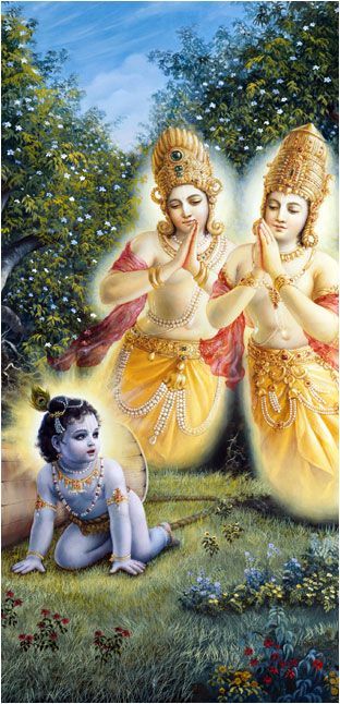 Deliverance of Nalakuvara and Manigriva Lord Shri Krishna, Krishna Birth, Krishna Lila, Krishna Consciousness, Krishna Avatar, Krishna Hindu, Krishna Mantra, Shree Krishna Wallpapers, Krishna Bhajan