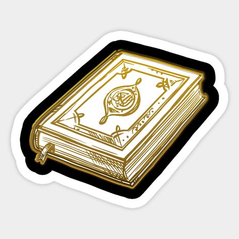 The holy book (Quran) with a gold and white look. Perfect for all Muslims who are proud of their faith and find the Quran as a book that must be respected. -- Choose from our vast selection of stickers to match with your favorite design to make the perfect customized sticker/decal. Perfect to put on water bottles, laptops, hard hats, and car windows. Everything from favorite TV show stickers to funny stickers. For men, women, boys, and girls. Bullet Stickers, Sticker Design Inspiration, White Look, Islamic Artwork, The Quran, Journal Stickers, Aesthetic Stickers, Printable Stickers, Hard Hats