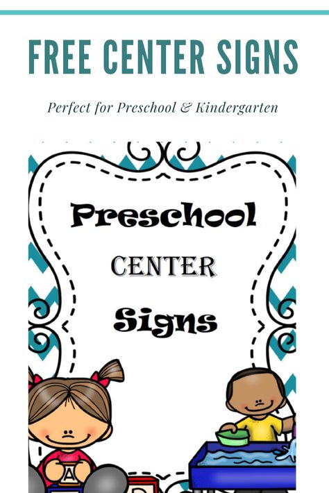 Make your life easier with this great FREEBIE!  Simply download and print these center signs to label you entire classroom quickly and easily. Center Tags For Preschool Free Printable, Writing Center Signs Free Printable, Preschool Center Labels Free Printables, Preschool Classroom Center Signs, Preschool Centers Signs, Daycare Center Signs Free Printable, Free Printable Center Signs Preschool, Prek Center Signs, Center Signs For Classroom Free