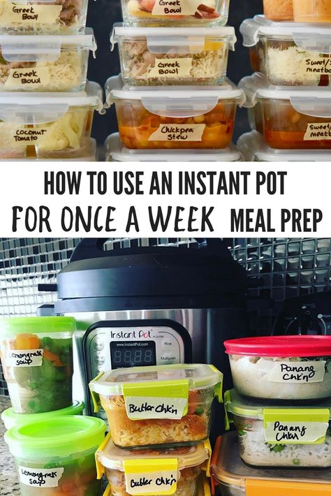 How to Use an Instant Pot for Once a Week Meal Prep Meals Planning, Week Meal Prep, Instant Pot Freezer, Instant Pot Freezer Meals, Freezer Meal Prep, Instant Pot Dinner Recipes, Freezer Cooking, Insta Pot, Ninja Foodi