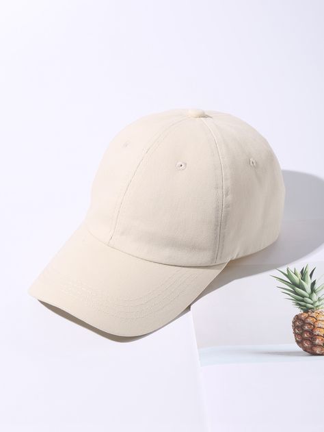 Beige Casual   Cotton Plain Baseball Cap Embellished   Women Accessories Potato Corner, Classic Mens Haircut, Beige Cap, Business Opening, Plain Baseball Caps, Plain Caps, White Baseball Cap, Beige Hat, Vintage Baseball Caps