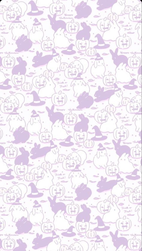 Halloween Bunny Wallpaper, Holiday Wallpapers, Apple Wallpapers, Rabbit Wallpaper, 2024 Art, Purple Bunny, Witchy Wallpaper, Bunny Wallpaper