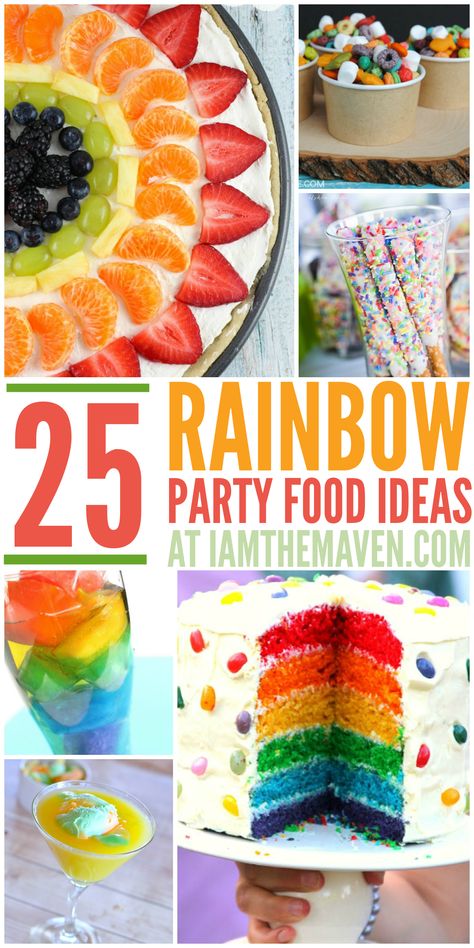 25 Rainbow Party Food Ideas #lovewins Pride Month Food Ideas, Pride Party Food, Pride Food Ideas, Pride Snacks, Rainbow Party Ideas For Adults, Color Food Party, Rainbow Party Food Ideas, Pride Themed Party, Camping Party Food Ideas