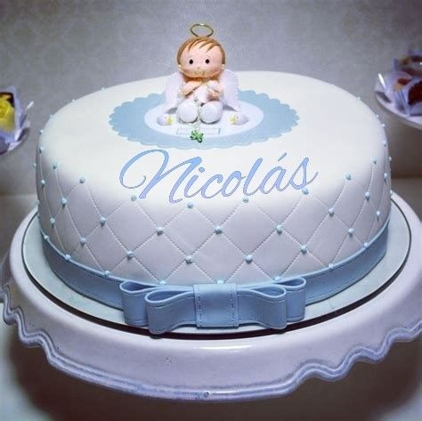 💡: para Nico,esta linda torta para su bautismo... Baptism Cake Girl, Angel Baby Boy, Bolo Mickey, Baby Shower Cakes For Boys, Baby Boy Cakes, Communion Cakes, Gateaux Cake, Baptism Cake, Baby Birthday Cakes