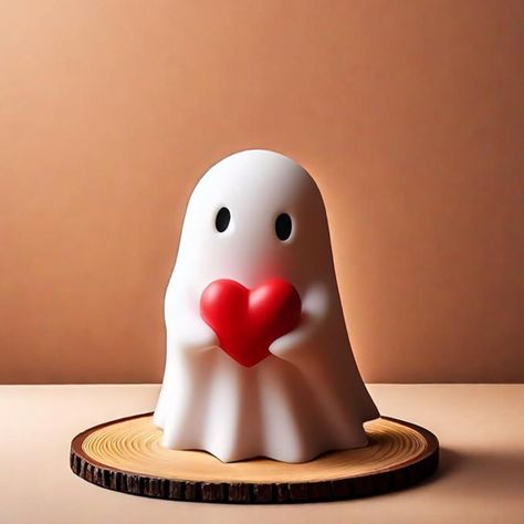 Faceless Love, Ghost Heart, Ghost Love, Escape Room Games, Love Ghost, Clay Ghost, Halloween Acrylic, Ghost Gifts, Halloween Acrylic Nails