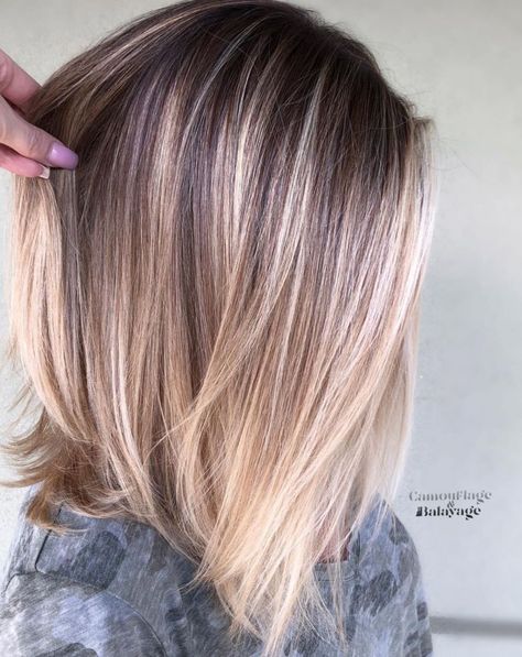 Shoulder Length Cut With Bronde Balayage Balayage Straight, Balayage Lob, Bronde Balayage, Textured Bob, Lob Hairstyle, Long Bob Hairstyles, Penteado Cabelo Curto, Brown Blonde Hair, Haircuts For Fine Hair