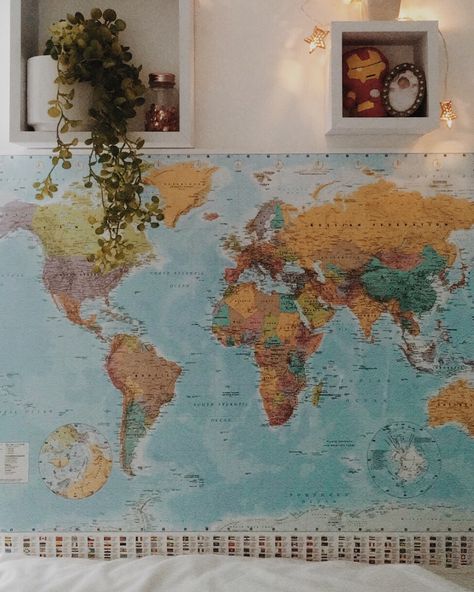 #map #aesthetic #room #home #homedecor #roomdecor World Map Aesthetic, Aesthetic Map, Map Aesthetic, Room Moodboard, Canvas Painting Quotes, Maps Aesthetic, Visual Map, Pirate Treasure Maps, Map Generator