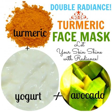 1/4 tsp turmeric powder, 1 tbls avocado (mashed), 1 tsp yogurt. Avocado Yogurt, Tumeric Powder, Yogurt Face Mask, Face Mask For Acne, Tumeric Face, Mask For Acne, Mask Recipes, Avocado Face Mask, Turmeric Face