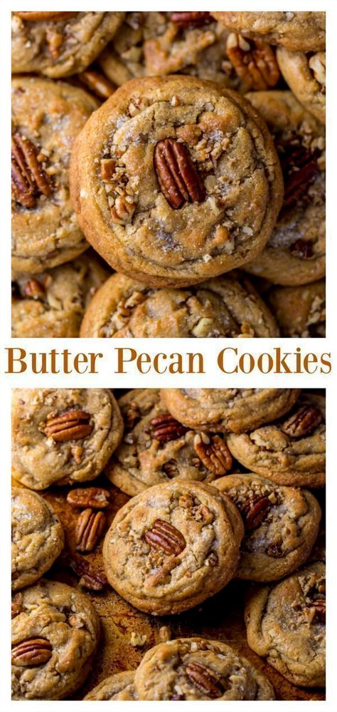 Indulge in the ultimate cookie experience with these brown butter pecan delights. Each bite offers a perfect balance of thick, chewy texture and a satisfying crunch, making them a must-try for any cookie lover. The nutty aroma of browned butter combined with toasted pecans creates a flavor profile that's both rich and irresistible. Perfect for cozy evenings or sharing with friends, these cookies are sure to become a favorite in your baking repertoire. Brown Butter Pecan Cookies, Snickers Torte, Cookie Recipes From Scratch, Lemon Cookies Recipes, Butter Pecan Cookies, Cookies And Cream Cake, Cookie Brownie Recipe, Cookie Recipes Unique, Healthy Cookie Recipes