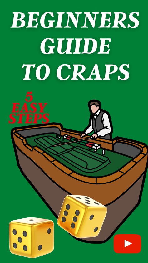 This is a comprehensive beginner's guide to playing Craps. If you've ever wanted to play the most famous dice game in the world then you're in the right place. Learn to play Craps in just 5 easy steps. How To Play Craps Tips, How To Play Poker, Casino Tips, Great Costume Ideas, Casino Theme Party Decorations, Poker Hands, Casino Night Party, Sports Books, Gambling Games