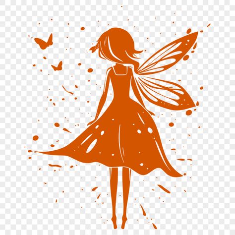 Unique Fairy Image PDF - Free Download Svg Files For Scan And Cut, Fairy Images, Fairy Illustration, Scan And Cut, Create Image, Simple Shapes, Mythical Creatures, Vector Graphics, Free Vector Images