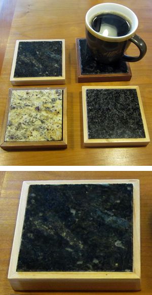 Make coasters out of left over granite counter top samples. Diy With Granite Pieces, Granite Samples Crafts, Granite Projects Scrap, Leftover Granite Ideas, Marble Projects, Granite Remnants, Recycled Granite, Granite Samples, Granite Ideas