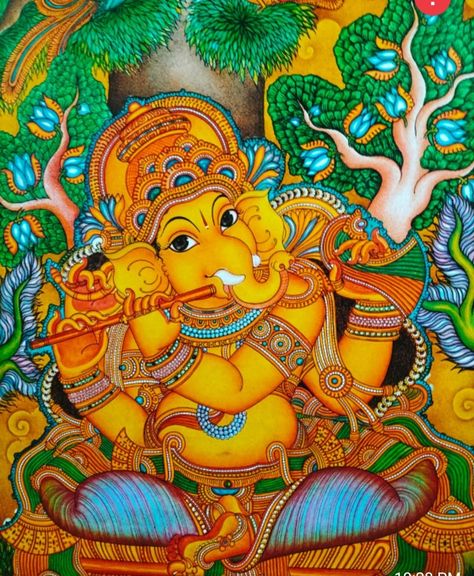 Cherial Paintings, Kerala Art, Art Stall, Indian Traditional Paintings, Mural Art Design, Mural Paintings, Ganesh Art Paintings, Sketch Pen, Reference Board