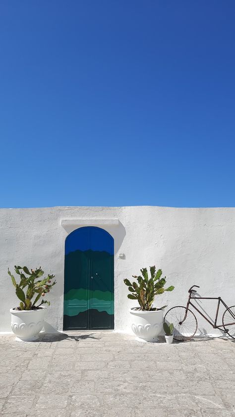 Puglia Italy Aesthetic, Italian Beach Aesthetic, Puglia Aesthetic, Ostuni Italy, Italia Aesthetic, Sicilian Summer, Ostuni Puglia, Italian Beaches, Painted Door