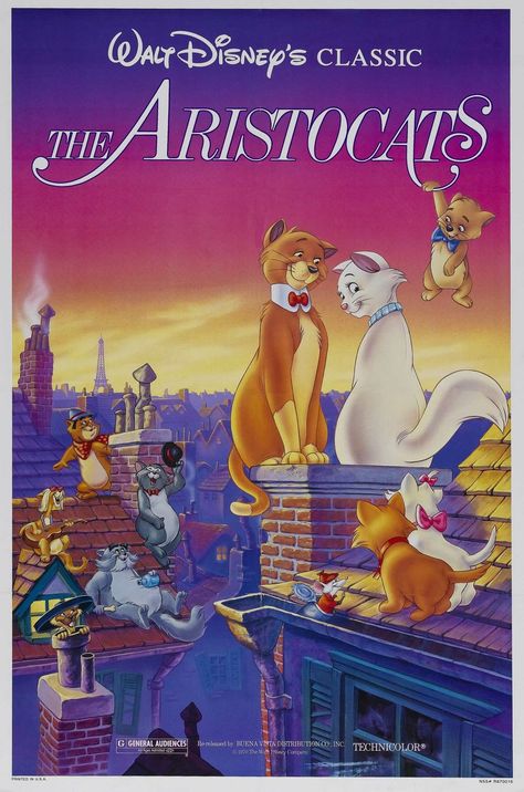 Aristocats Characters, Aristocats Poster, Aristocats Movie, Nostalgic Cartoons, Vintage Disney Posters, Anastasia Movie, The Aristocats, Disney Animated Movies, Disney Pixar Movies