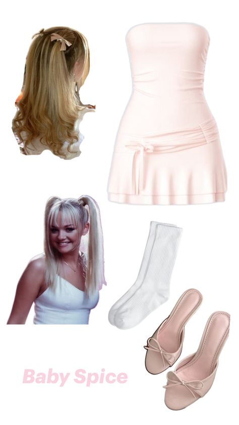 Baby Spice girl costume Basic Costumes, Spice Girls Costume, Baby Spice Costume, Spice Girls Costumes, Girls Halloween Costumes, Basic Halloween Costumes, Baby Spice, Spooky Szn