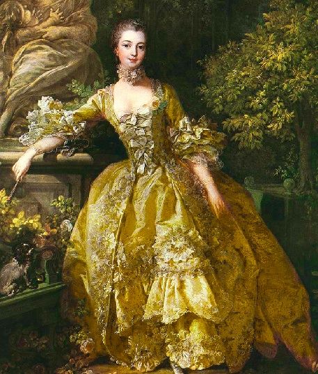 Beauty and the Beast Yellow Dress Belle 18th Century Jean Antoine Watteau, Madame Pompadour, Francois Boucher, Istoria Modei, Rococo Art, Rococo Fashion, Century Dress, 18th Century Fashion, Elizabeth I