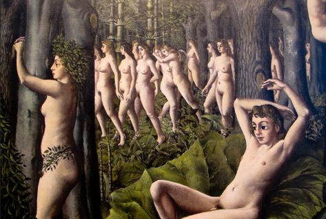 Surrealist Art Surrealism Paintings, Paul Delvaux, Perception Of Reality, Indian Women Painting, Surreal Artwork, Jungle Art, Human Figure Drawing, The Awakening, Magic Realism