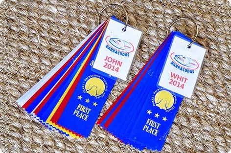 Swimming Medal Display Ideas, Swim Team Ribbon Display Ideas, Swimming Ribbon Display Ideas, Sports Ribbon Display Ideas, Ribbon Display Ideas, Swim Ribbons, Swim Team Party, Ribbon Display, Kids Awards