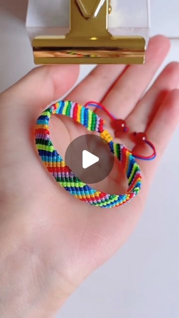 Inspiratz on Instagram: "Colorful handmade bracelet tutorial ✨🌸 Material: Braided nylon cord 0.5mm Length: 7 cords 80-120cm #handmade #diy #bracelet #handmadewithlove" Cord Bracelet Tutorial, Nylon Cord Bracelet, Handmade Bracelets Tutorial, Cord Bracelet, Diy Bracelet, Bracelet Tutorial, Cord Bracelets, Handmade Bracelet, Diy Bracelets