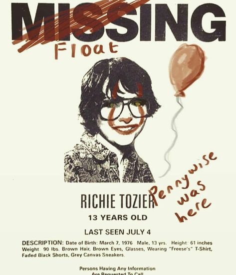 MISSING Finn Wolfhard Characters, Missing Poster, Es Pennywise, It Movie, You'll Float Too, Pennywise The Clown, Pennywise The Dancing Clown, It The Clown Movie, I'm A Loser