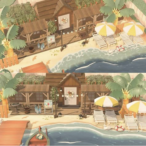 Acnh Beach, Ac Ideas, Ac New Leaf, Animal Crossing Wild World, Island Theme, Animal Crossing Characters, Animal Crossing Pocket Camp, Island 2, Island Decor