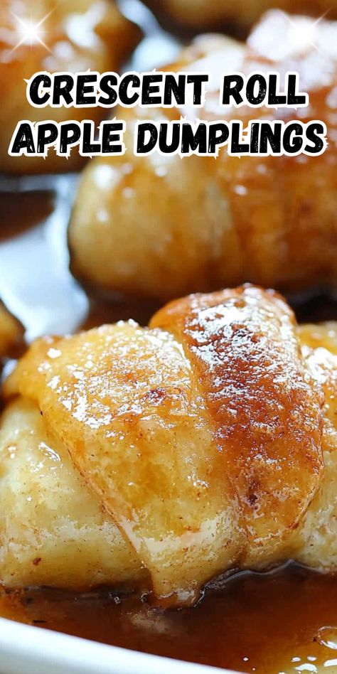 Pear Crescent Roll Recipes, Apple Dumplings With Crescent Rolls 7up, Easy Apple Dumplings With Crescent Rolls, Crescent Roll Apple, Pillsbury Biscuit Recipes, Air Fryer Recipes Chips, Crescent Roll Apple Dumplings, Crescent Roll Dessert, Easy Apple Dumplings