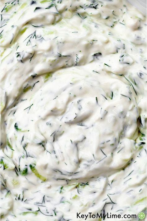 Tzatziki, tzatziki sauce, tzatziki sauce recipe, tzatziki sauce easy, tzatziki recipe, tzatziki sauce recipe Greek yogurt, tzatziki sauce healthy, tzatziki sauce recipe easy, chicken gyros with tzatziki sauce, easy tzatziki sauce, homemade tzatziki sauce, Greek meatballs with tzatziki sauce, Greek tzatziki sauce, how to make tzatziki sauce, chicken gyros with tzatziki sauce, authentic tzatziki sauce, DIY tzatziki sauce, easy Greek yogurt tzatziki sauce | #sauce #dip #greekfood keytomylime.com Tzatziki Sauce Recipe Greek Yogurt, Tzatziki Sauce Easy, Tzatziki Sauce Recipe Easy, Greek Cucumber, Greek Tzatziki, Cucumber Yogurt Sauce, Tzatziki Sauce Recipe, Greek Appetizers, Spreads Recipes