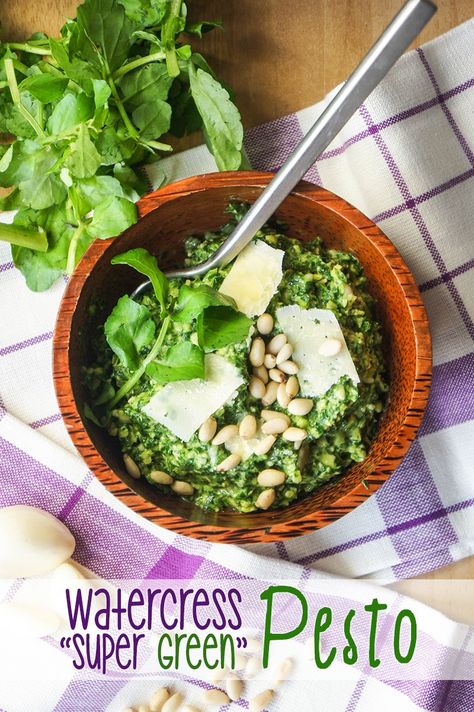 Clean Eating Recipes For Beginners, Watercress Recipes, Healthy Pesto, Clean Dinners, Healthy Delicious Food, Green Pesto, White Pasta, Healthy Delicious Recipes, Delicious Clean Eating