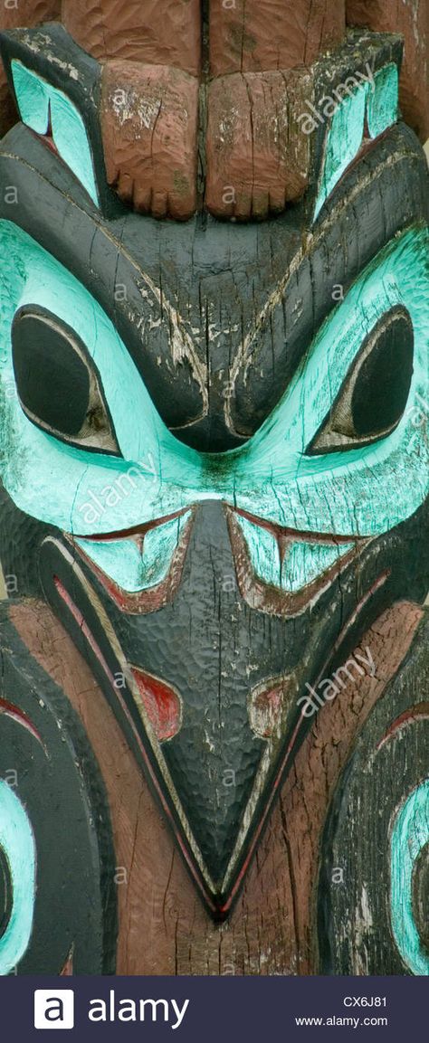 Alaska Totem, Raven Totem, Traditional Masks, Raven Mask, Totem Poles, Juneau Alaska, Village Photography, Totem Pole, Northwest Coast