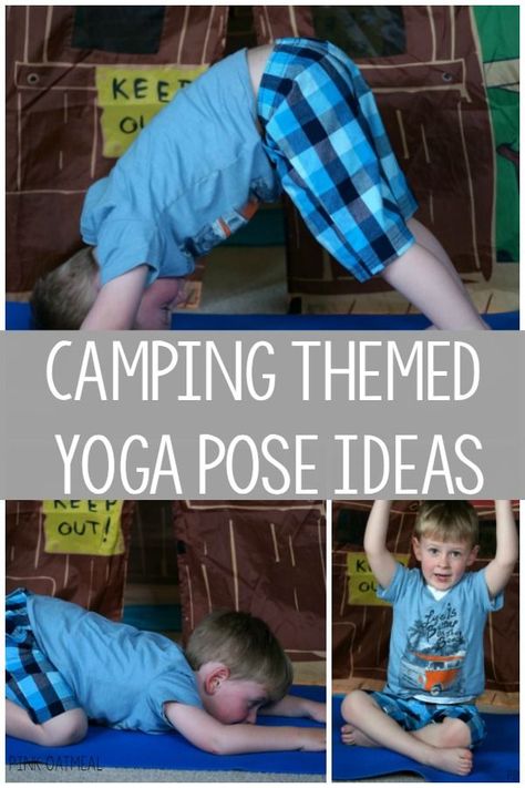 Camping Themed Activities, Fun Names, Yoga Pose Ideas, Camping Preschool, Pink Oatmeal, Camping Theme Preschool, Ideas For Camping, Camping Classroom, Camping Activities For Kids