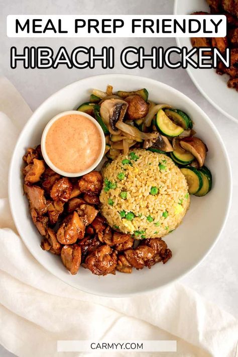 Hibachi Chicken Meal Prep, Healthy Meals For Husband, Healthy Hibachi Meal Prep, Asian Meal Prep Recipes, Chicken And Rice Meal Prep Recipes, Asian Meal Prep Healthy, Healthy Hibachi Chicken, Hibachi Meal Prep, Meal Prep With Rice