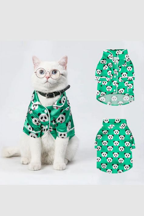 Pet shirt pajamas Clothes For Cats, Cat Clothes Aesthetic, Cats Wearing Clothes, Cute Cat Outfits For Cats, Cat And Dog Clothes, Kitty Clothes For Cats, Winter Puppy, Kat Diy, Dog Clothes Diy