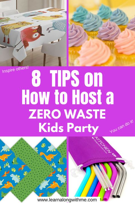 Zero Waste Kids Party.  This post has 8 tips to help you throw a zero waste kids birthday party! Eco Friendly Birthday Party, Winter Birthday Parties, 6 Birthday, Work Diy, Winter Birthday, Princess Birthday Party, 1st Bday, Princess Birthday, Raising Kids