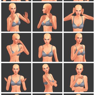 Sims 4 Sick Poses, Single Pose, Sims Poses, Ts4 Poses, Sims 4 Black Hair, 4 Poses, Cc Mods, Angry Face, Posing Tips