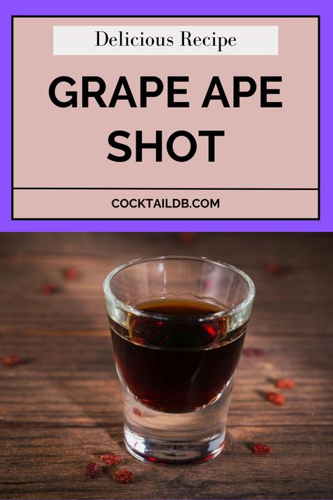 Grape Vodka Recipes, Acholic Drinks, Easy Shot Recipes, Grape Vodka, Shots Alcohol Recipes, Grape Ape, Cranberry Vodka, Shots Alcohol, Vodka Shots