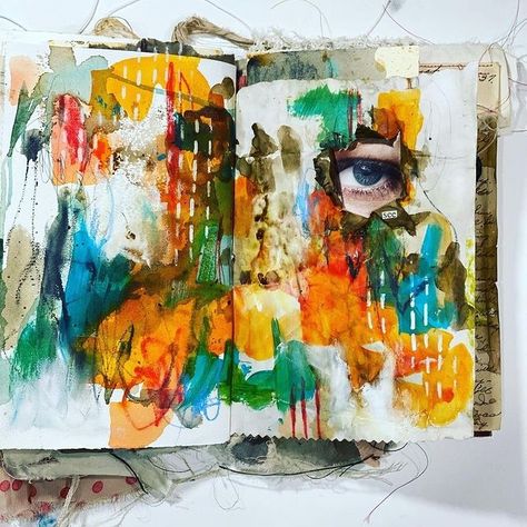 Art Journal Inspir-action ✨ on Instagram: “📷 @southerngals_designs⁠ ⁠ What's the most unexpected place you have found inspiration in? 👀⁠ ⁠ ✨⁠ ⁠ #getmessyartjournal #getmessyart…” Finding Inspiration, S Video, Media Art, Mixed Media Art, Art Journal, Mixed Media, Two By Two, Collage, Media