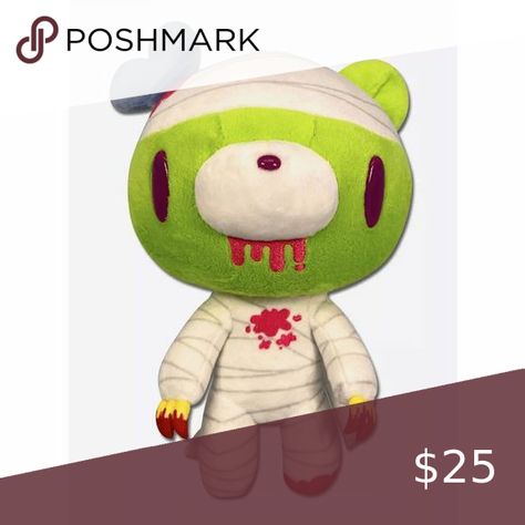 Gloomy Bear Halloween Green Scary Evil Mummy Plush Gloomy Bear Halloween, Gloomy Bear Plush, Halloween Green, Gloomy Bear, Bear Halloween, Bear Plush, Halloween, Green, Red