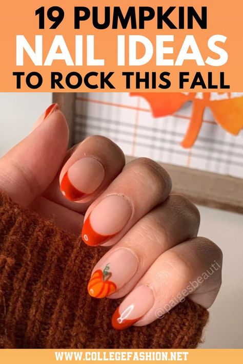 pumpkin nails Pumpkin Nail Ideas, Pumpkin Nail Designs, Pumpkin Nail, Pumpkin Nail Art, Elegant Touch Nails, Nail Shapes Square, Autumn Spirit, Elegant Nail Art, Nail Looks