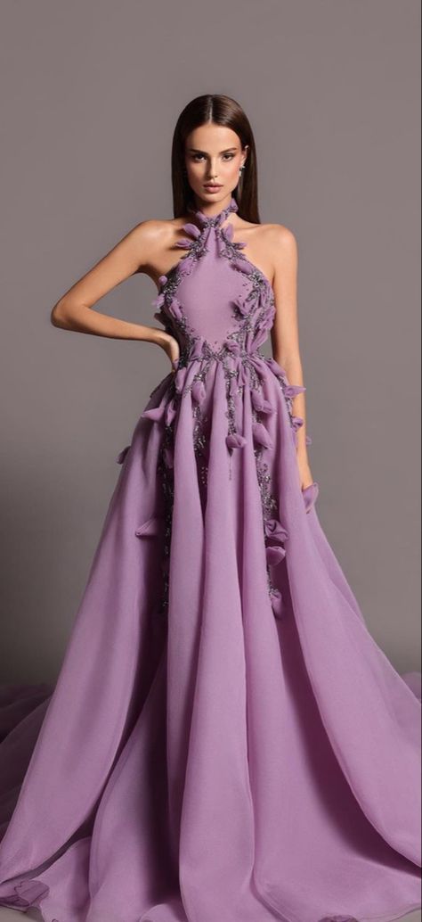 Purple Bridal Dress, Wedding Dresses Purple, Purple Wedding Dresses, Nontraditional Wedding Dress, Feather Gown, Purple Wedding Dress, Hand Painted Dress, Colourful Wedding, Dresses Purple