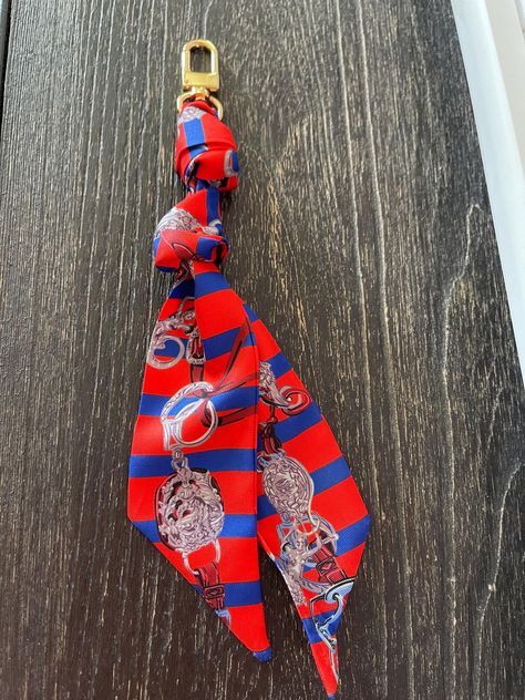 scarf measures approximately 11" as is, unknotted it measures 37.5" x 2" keyring is hand knotted and can be used as is or unknotted Red Scarf, Red Scarves, Purse Accessories, Craft Fair, Sewing Ideas, Craft Fairs, Key Rings, Key Ring, Keychains