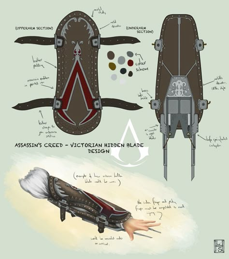 Assassins Creed Hidden Blade, Assassins Creed Comic, Armor Gauntlet, Nightingale Armor, Assassin's Creed Hidden Blade, Assassin's Blade, Assassins Creed Artwork, Assassins Creed Game, Creed Game