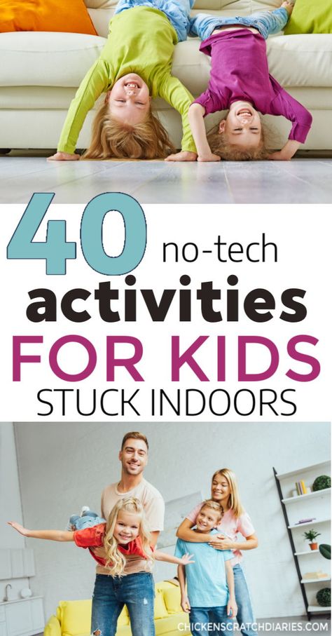 No-tech fun activities that don't involve screen time! #Fun #AtHome #OldFashioned No Screen Activities For Kids, No Technology Activities, Indoor Activities For 4yrs Old, Non Screen Activities For Kids, No Screen Time Activities, No Screen Time, Free Family Activities, Kids Activities At Home, Eco Kids