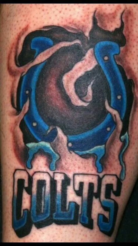 Colts Tattoo Colts Tattoo, Grandchildren Tattoos, Glow Tattoo, Siren Tattoo, Horse Shoe Tattoo, Bible Verse Tattoos, Army Tattoos, Beginner Tattoos, Fan Tattoo