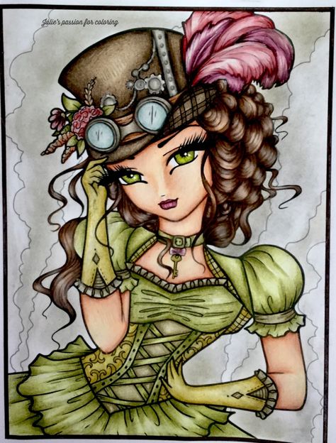 Myka Jelina, Steampunk Coloring, Colouring Heaven, Steampunk Artwork, Hannah Lynn, Big Eyes Art, Gothic Fairy, Gothic Fantasy Art, Zombie Girl