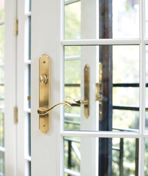 French Door Hardware, Wood Patio Doors, Best Replacement Windows, Exterior French Doors, Interior Reference, Wall Of Light, Hinged Patio Doors, Patio Door Handle, Room Cooler