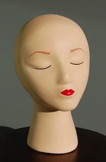 Tutorial on how to paint a foam mannequin head with a smooth complexion, for use as a photo prop or hat stand. Painted Styrofoam Heads, Styrofoam Head Ideas, African Silhouette, Styrofoam Heads, Diva Wreaths, Craft Displays, Head Painting, Styrofoam Art, Painting Styrofoam