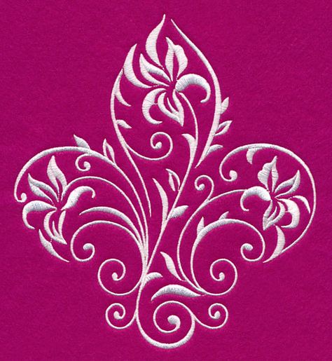 Fluer De Lis Tattoo, Lis Tattoo, Thistle Tattoo, Library Embroidery, Fluer De Lis, Mandala Wall Art, Free Machine Embroidery Designs, Embroidery Library, Free Machine Embroidery